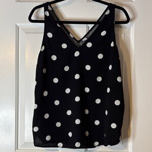 Old Navy Black and White Polka Dot Blouse